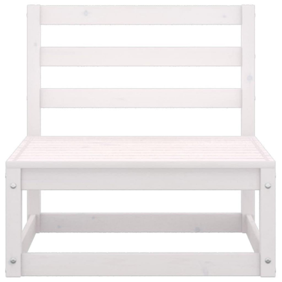 VIDAXL Salon de jardin 4 pcs Blanc Bois de pin massif