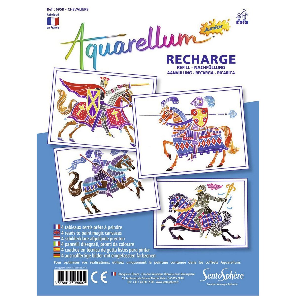 Sentosphère Recharge Aquarellum Junior : Chevaliers