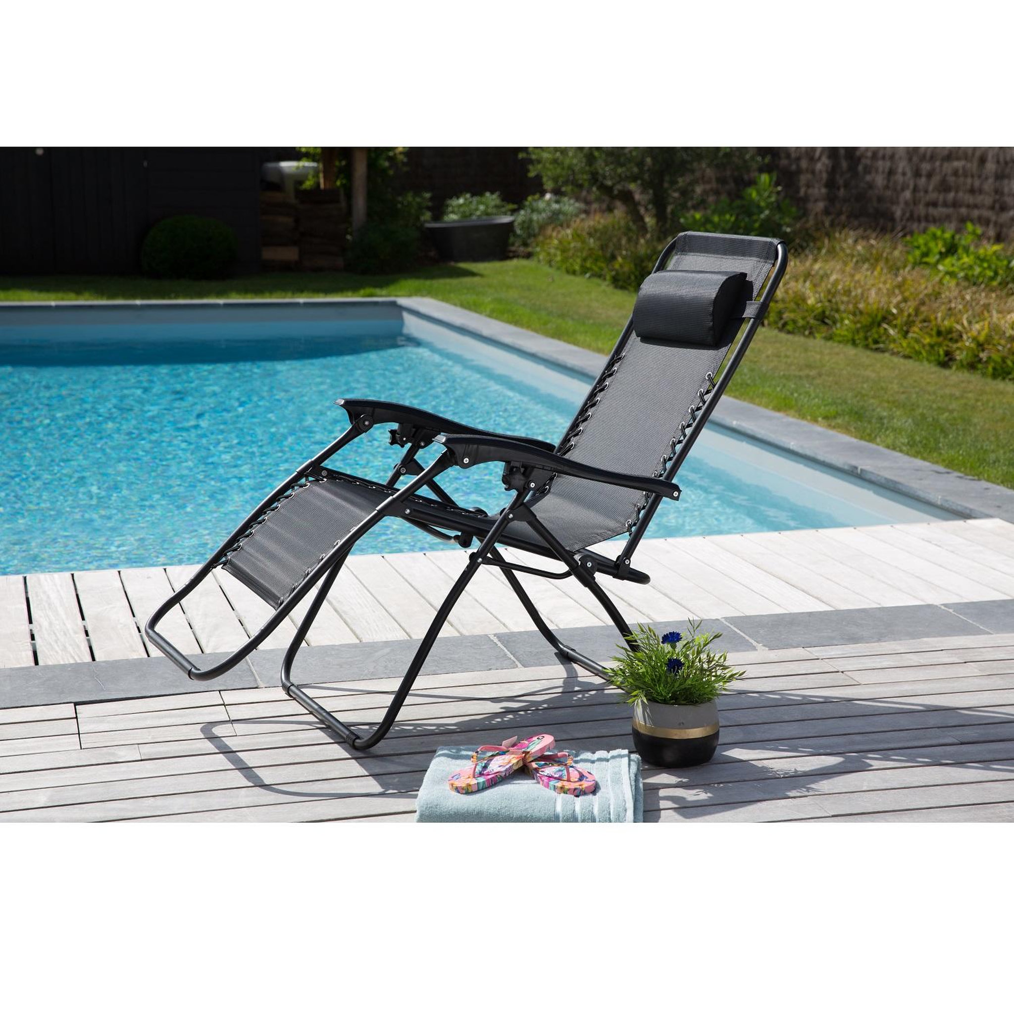 Voir la diapositive 1 : GARDENSTAR Fauteuil relax multipositions Miami