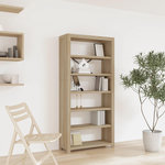 VIDAXL Bibliotheque 6 niveaux 80x30x170 cm Bois solide d'acacia