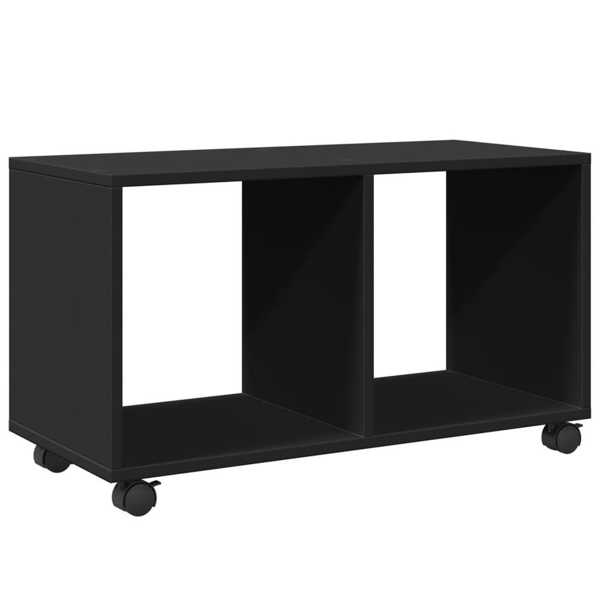 Voir la diapositive 2 : VIDAXL Armoire a roulettes noir 72x33x42,5 cm bois d'ingenierie