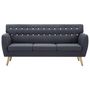 Voir la diapositive 3 : VIDAXL Canape a 3 places Revetement en tissu 172x70x82 cm Gris fonce