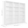 Voir la diapositive 6 : VIDAXL Armoire a CD Blanc brillant 102x23x89,5 cm Bois d'ingenierie
