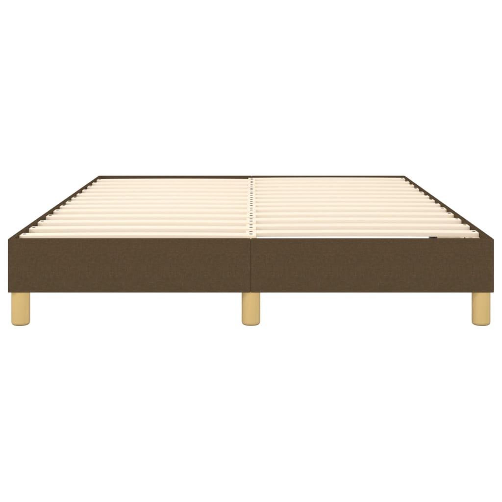Voir la diapositive 5 : VIDAXL Cadre de lit sans matelas marron fonce 140x200 cm tissu