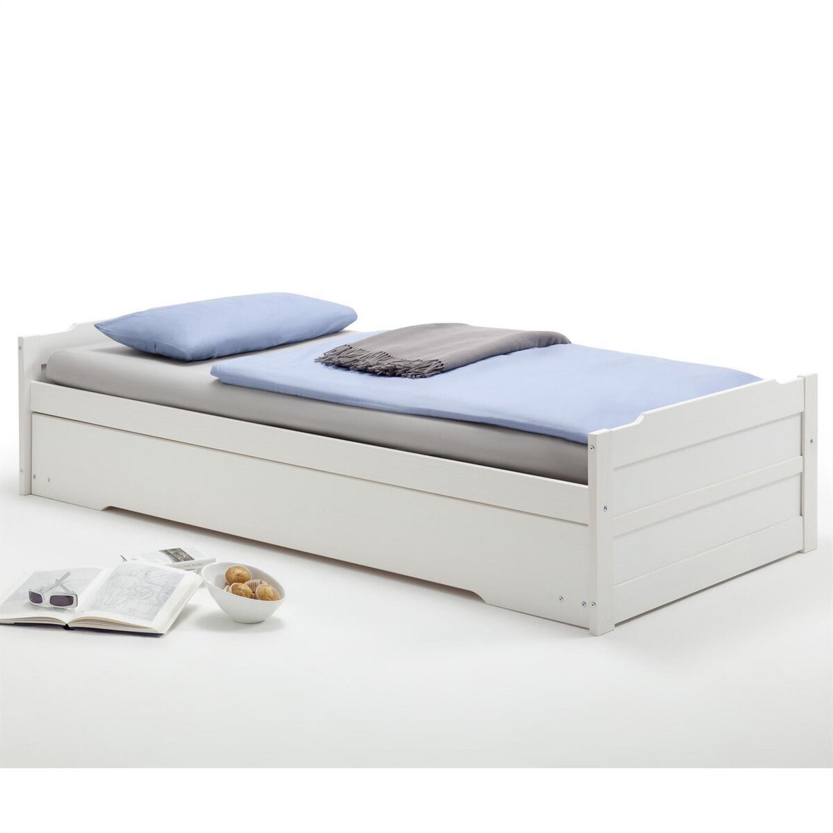 IDIMEX Lit gigogne LORENA en pin massif, 90 x 200 cm