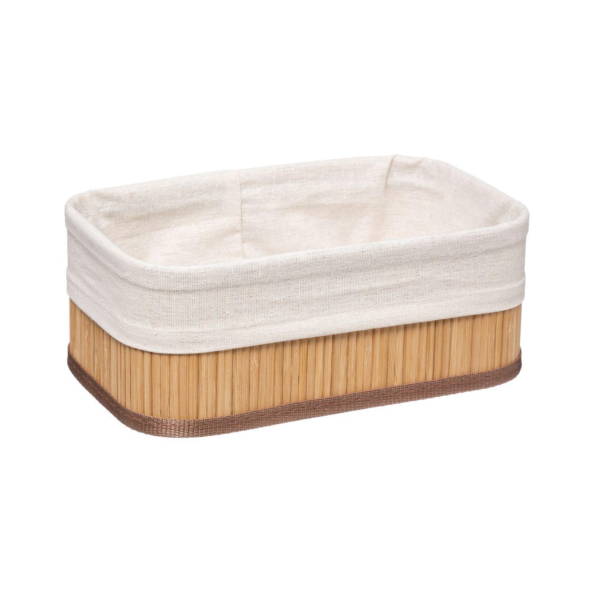 Voir la diapositive 3 : FIVE Lot de 3 paniers en bambou naturel et polyester