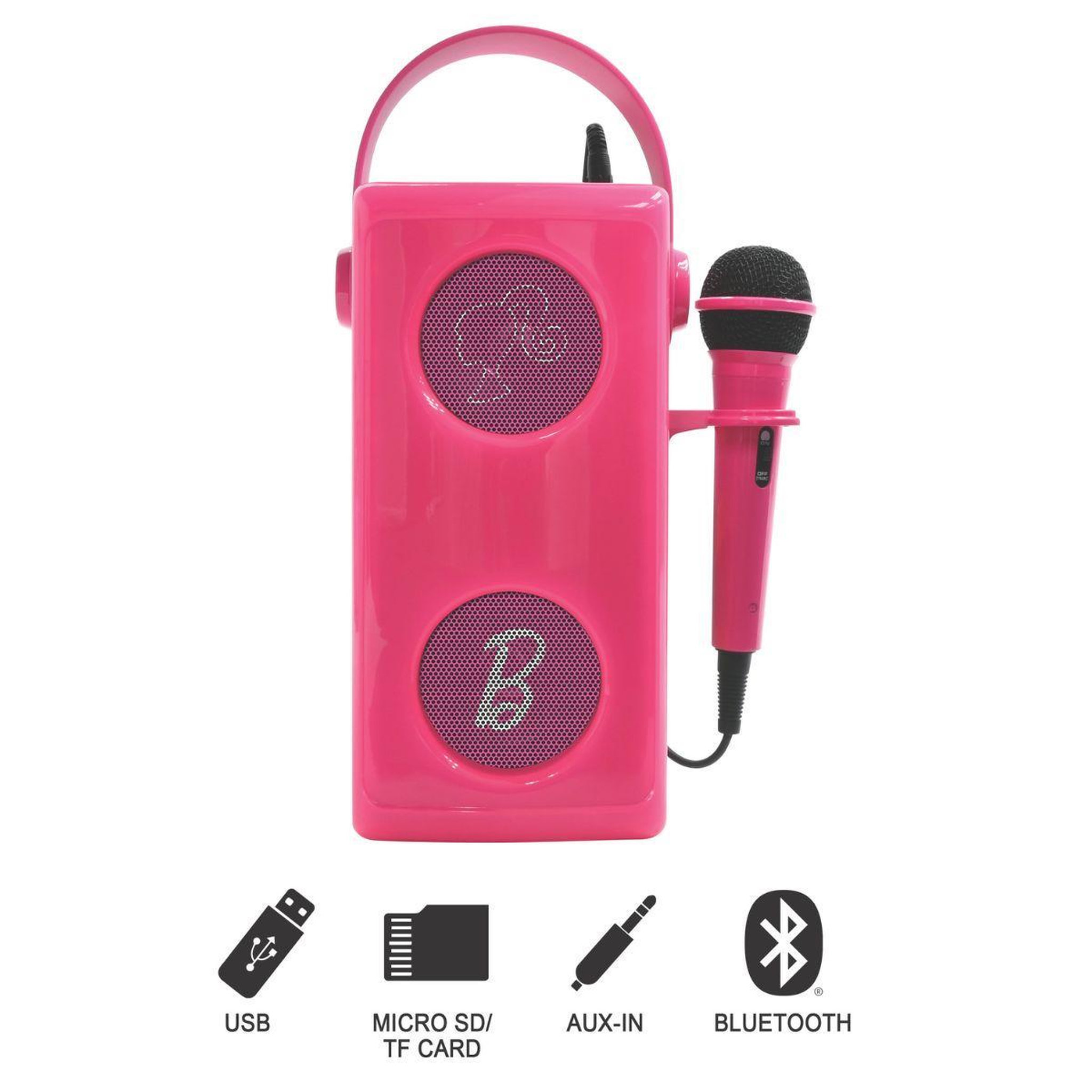 Voir la diapositive 2 : Lexibook Puissante enceinte Bluetooth lumineuse Barbie avec micro