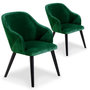 Voir la diapositive 1 : Paris Prix Lot de 2 Fauteuils en Velours  Yugnat  85cm Vert