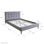 Voir la diapositive 4 : HomeStyle4U Lit rembourré avec matelas 120x200 Sommier à lattes
