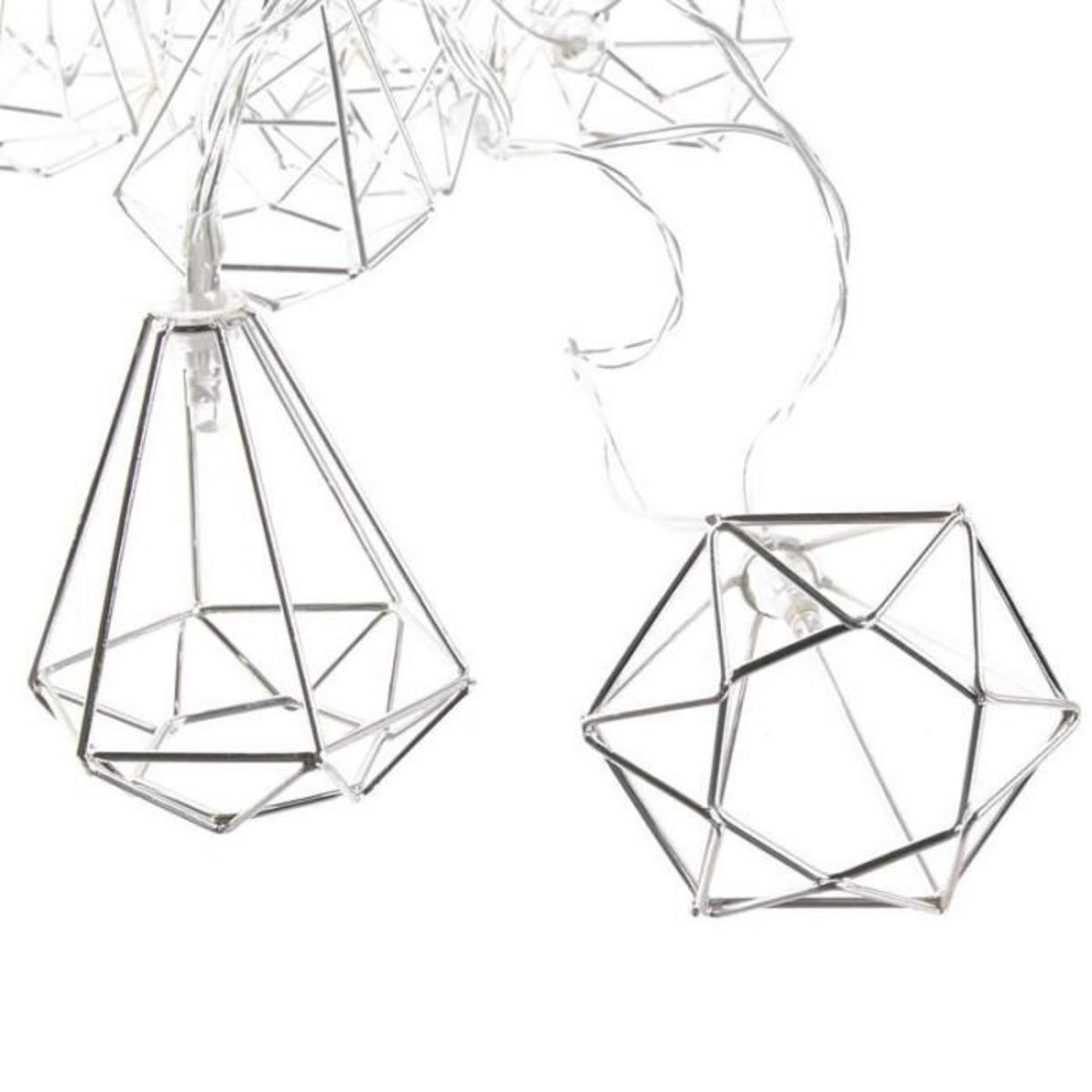 Paris Prix Guirlande Lumineuse Led  10 Diamants   175cm Argent