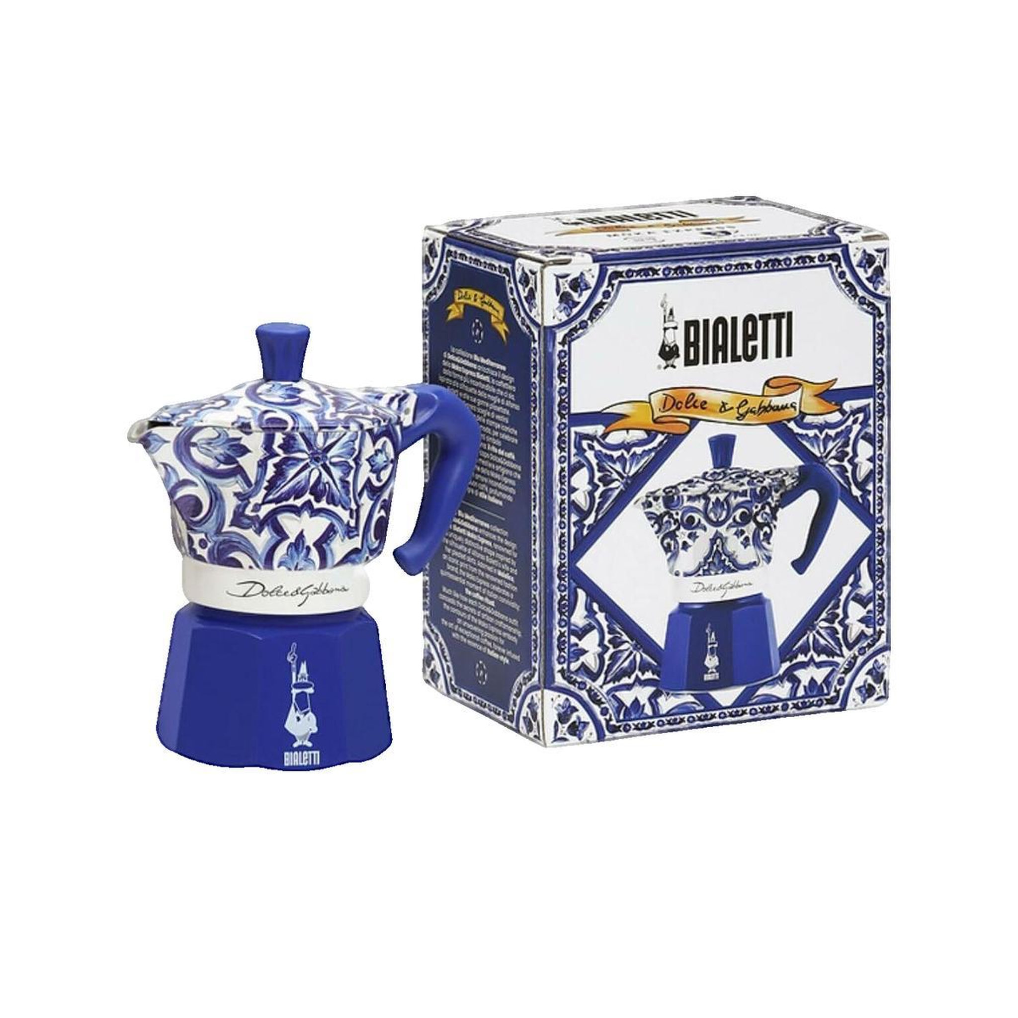 Voir la diapositive 2 : BIALETTI Cafetière Italienne Bialetti D&G BLU MEDI 4 Tasses Espresso 0.19L