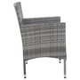 Voir la diapositive 4 : VIDAXL Salon de jardin 4 pcs avec coussins resine tressee gris