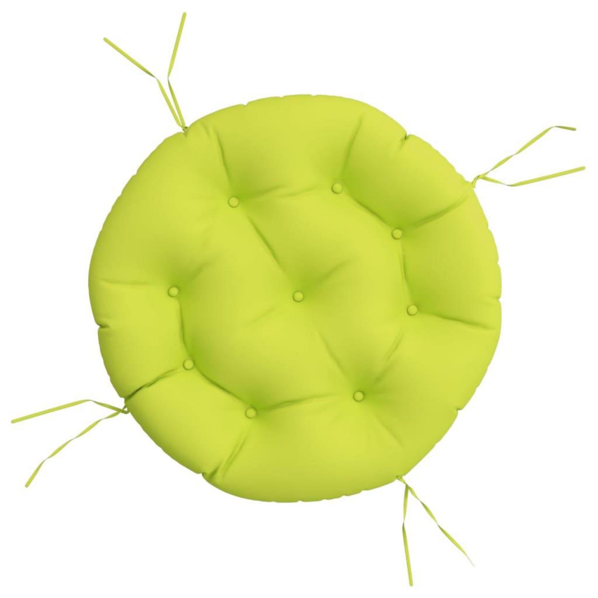 VIDAXL Coussin rond vert vif Ø 60 x11 cm tissu oxford