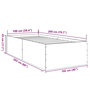 Voir la diapositive 6 : VIDAXL Cadre de lit sans matelas chene marron 100x200 cm