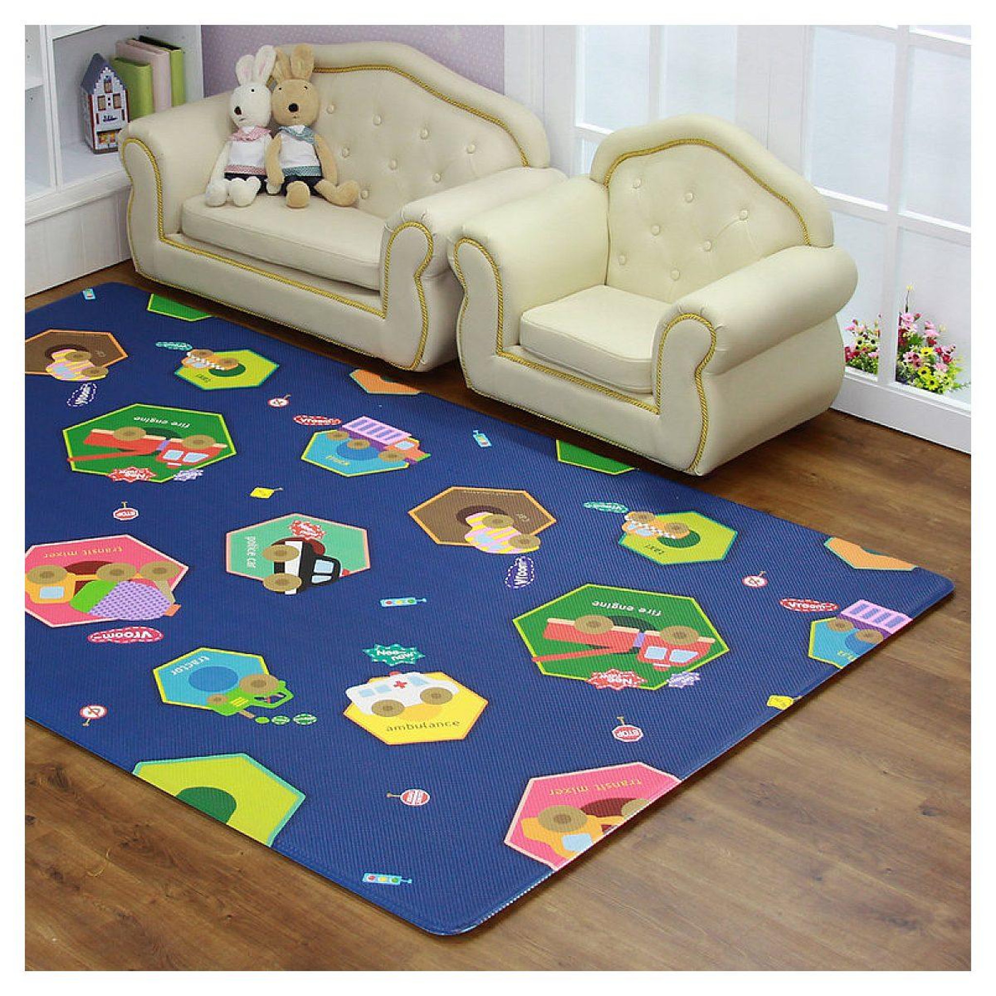 Voir la diapositive 2 : DWINGULER Tapis d'éveil multicolore ma ville