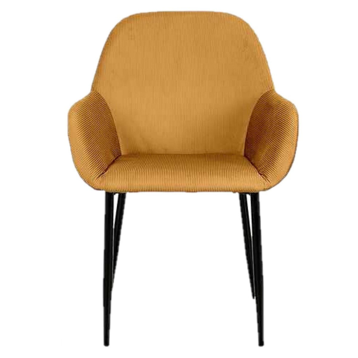 The Home Deco Factory 2 Fauteuils de table design velours Giulia