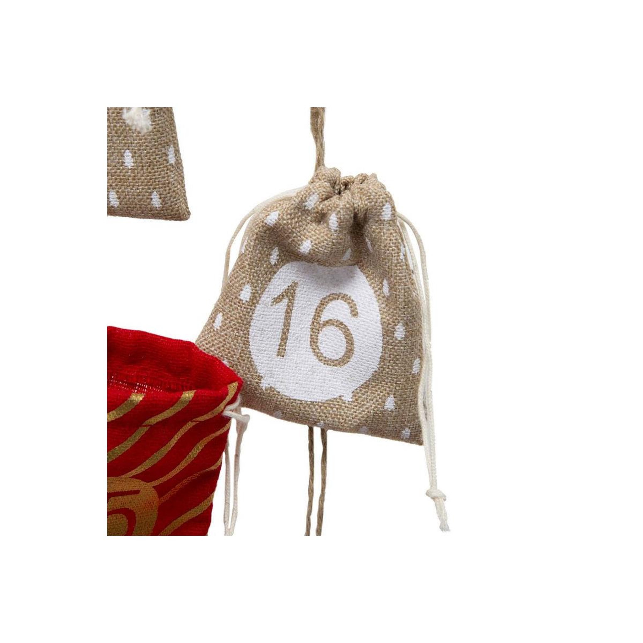 Voir la diapositive 3 : FEERIC LIGHT & CHRISTMAS Décoration de noël calendrier  vintage  60cm beige