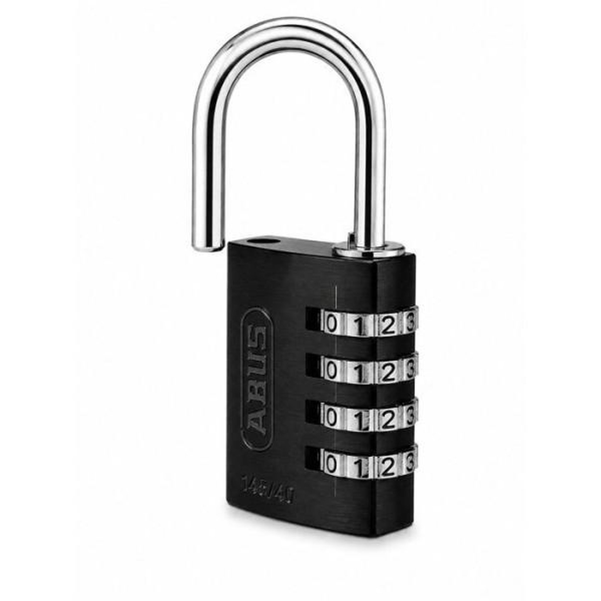 Voir la diapositive 6 : ABUS Cadenas a combinaison - ABUS - 145/40 - 4 chiffres - Aluminium noir - Protection renforcée