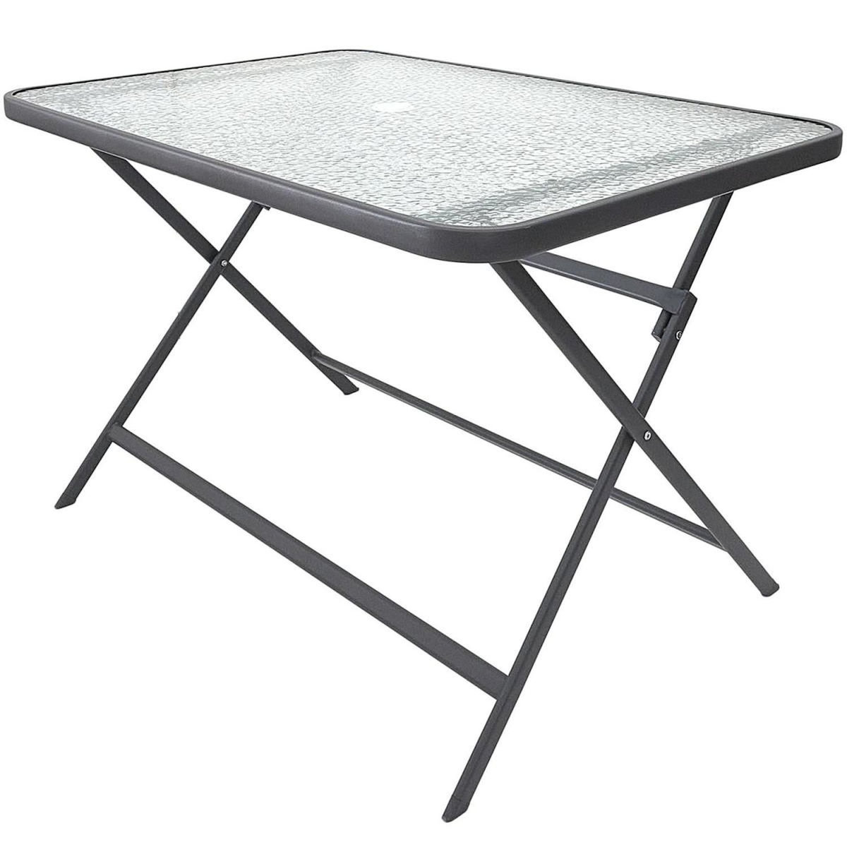 Paris Prix Table de Jardin en Verre  Formentera  110cm Gris
