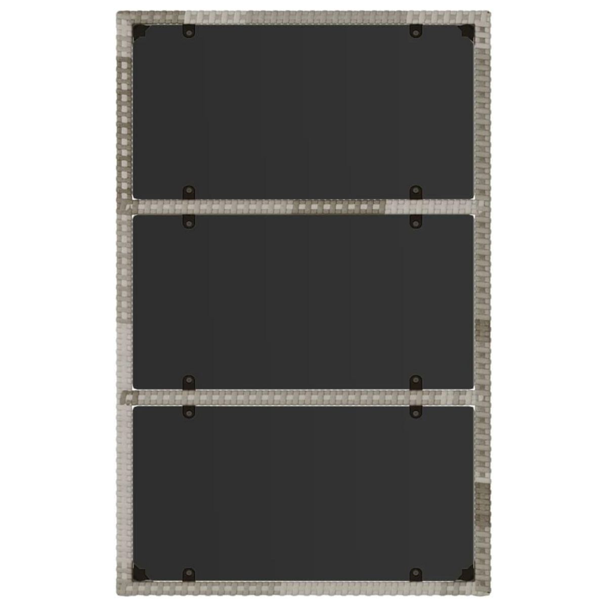 VIDAXL Salon de jardin 4 pcs avec coussins Gris Resine tressee