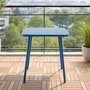 Voir la diapositive 4 : CONCEPT USINE Table carrée 2 places 50x50cm bleu BERGAME