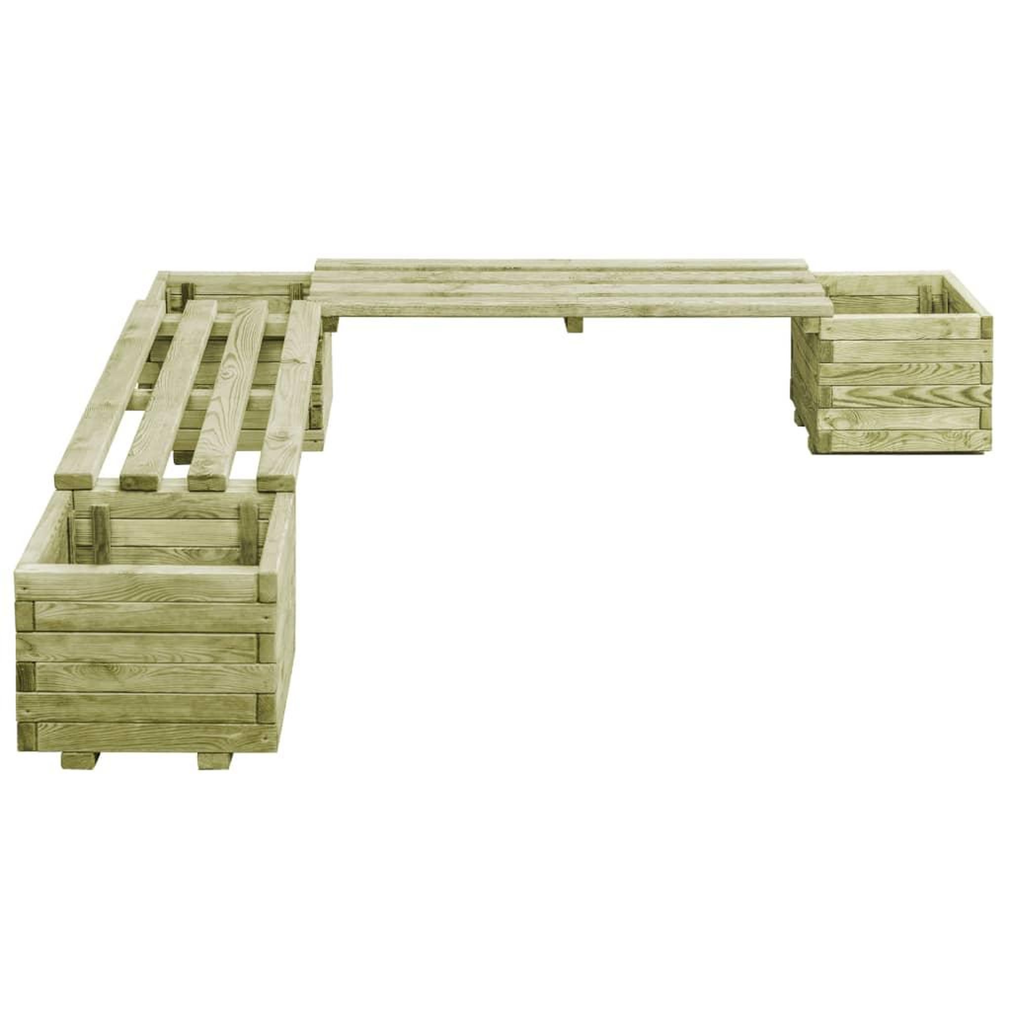 Voir la diapositive 2 : VIDAXL Banc de jardin a jardinieres Bois de pin impregne