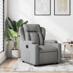 VIDAXL Fauteuil inclinable Gris clair Tissu