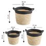 Voir la diapositive 5 : VS VENTA-STOCK Set de 3 paniers Otilia fibre naturelle et papier, noir/beige
