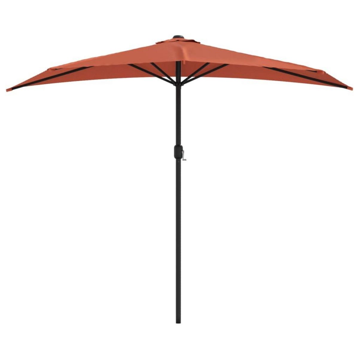 VIDAXL Parasol de balcon et mat en aluminium Terre cuite 270x144x222cm