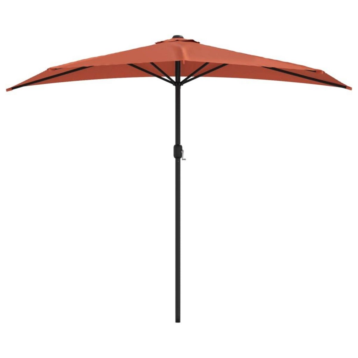 VIDAXL Parasol de balcon et mat en aluminium Terre cuite 270x144x222cm