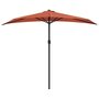 Voir la diapositive 3 : VIDAXL Parasol de balcon et mat en aluminium Terre cuite 270x144x222cm