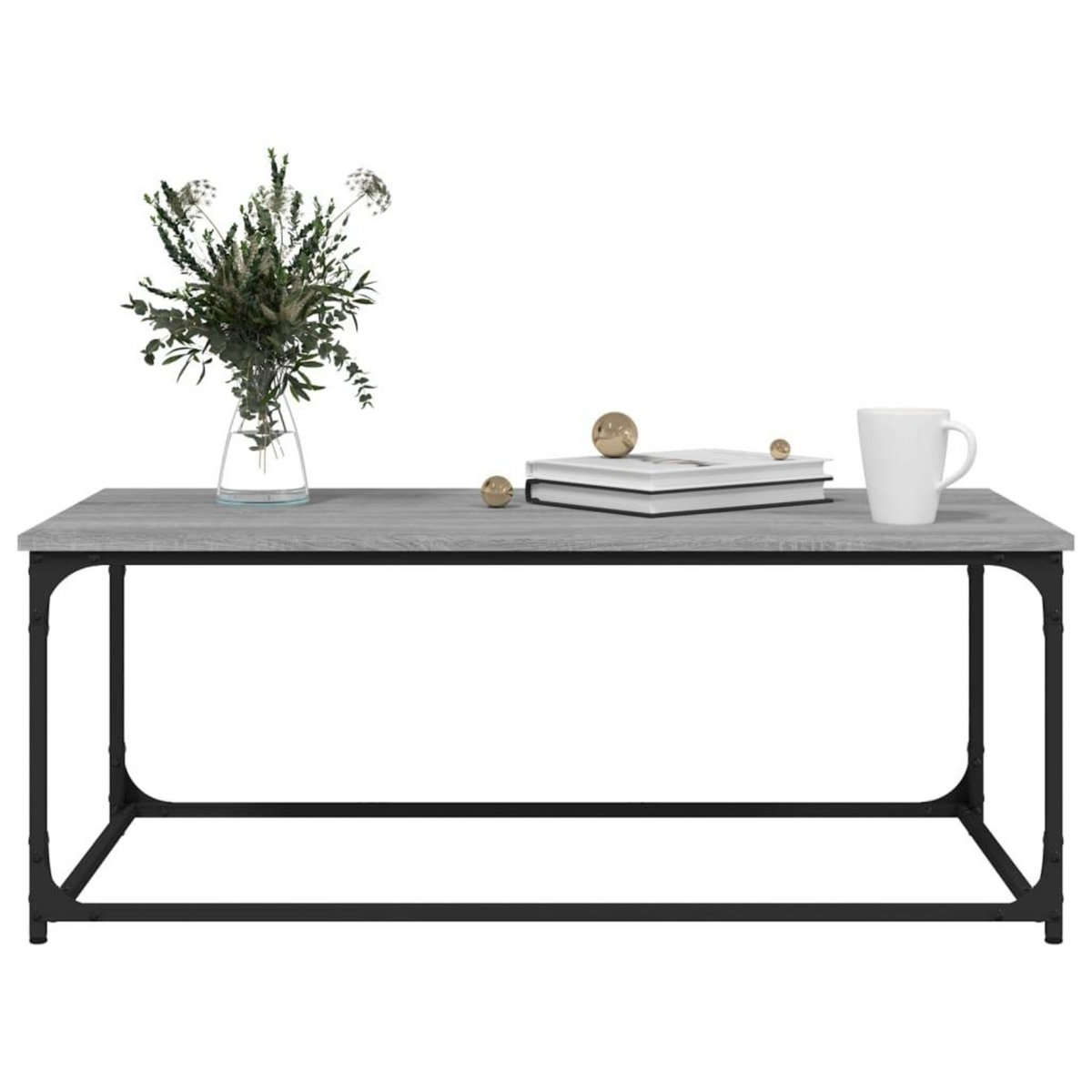 VIDAXL Table basse Sonoma gris 102x50x40 cm Bois d'ingenierie et fer