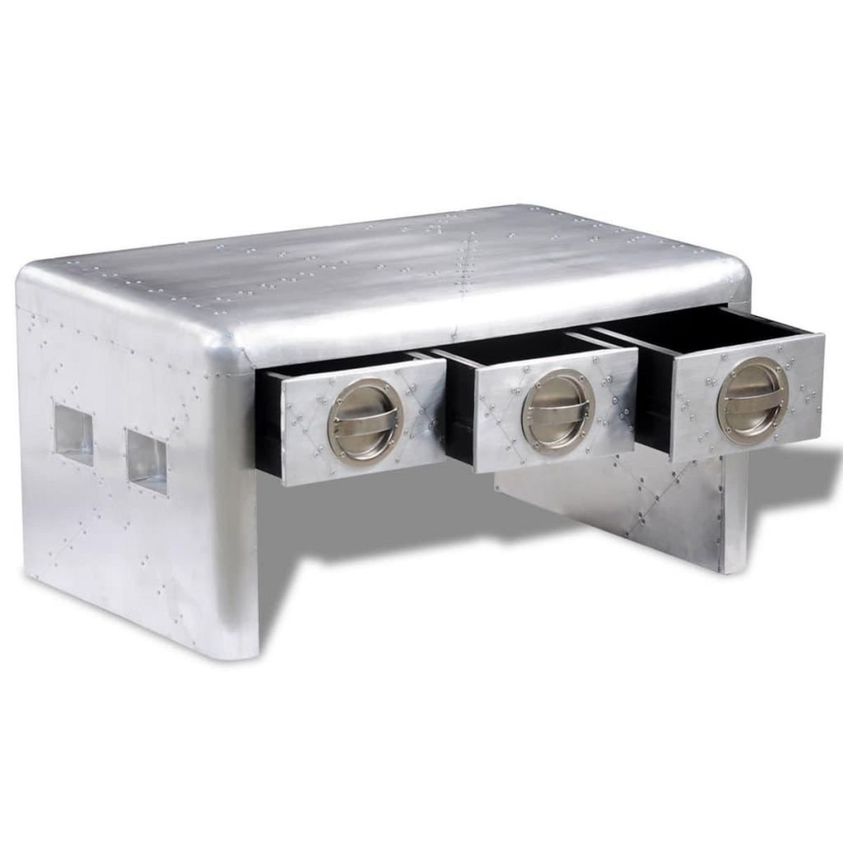 VIDAXL Table basse 3 tiroirs vintage Style d'aviation