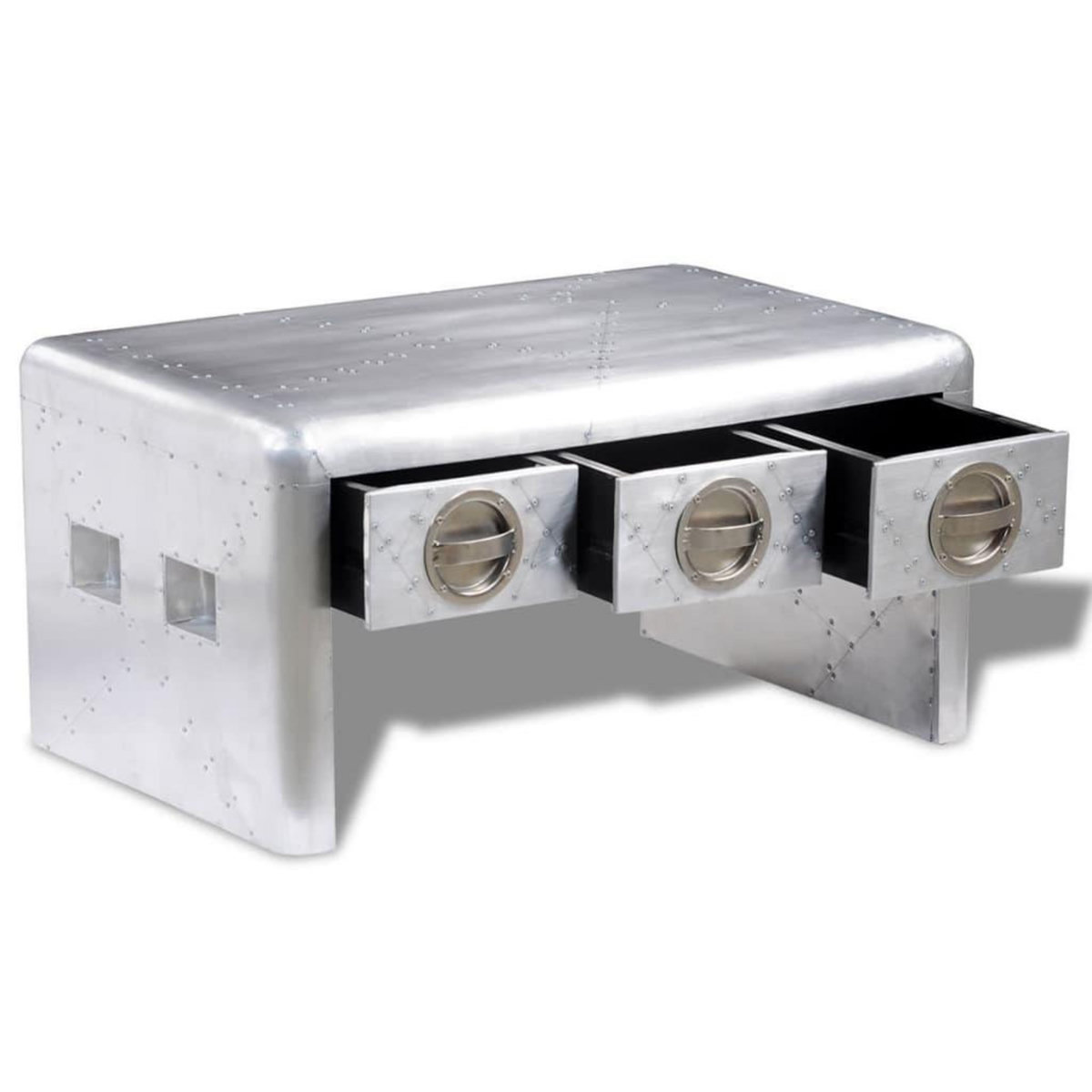 VIDAXL Table basse 3 tiroirs vintage Style d'aviation