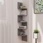 Voir la diapositive 1 : VIDAXL Etagere d'angle murale gris 19x19x123 cm bois d'ingenierie