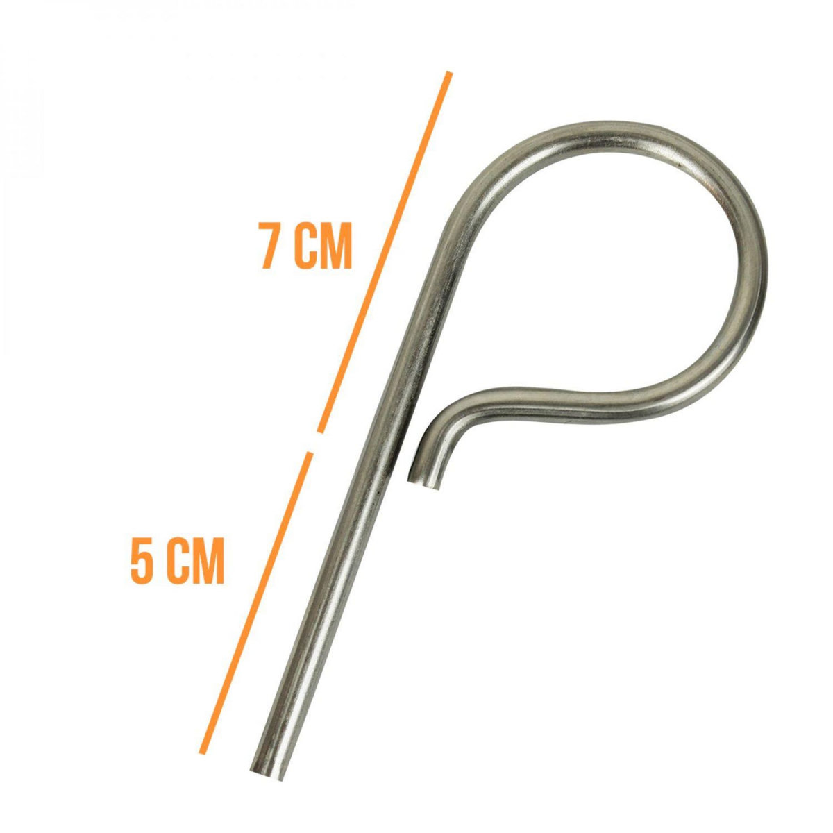 LINXOR Lot de 5 pitons P Standard en inox 12 cm