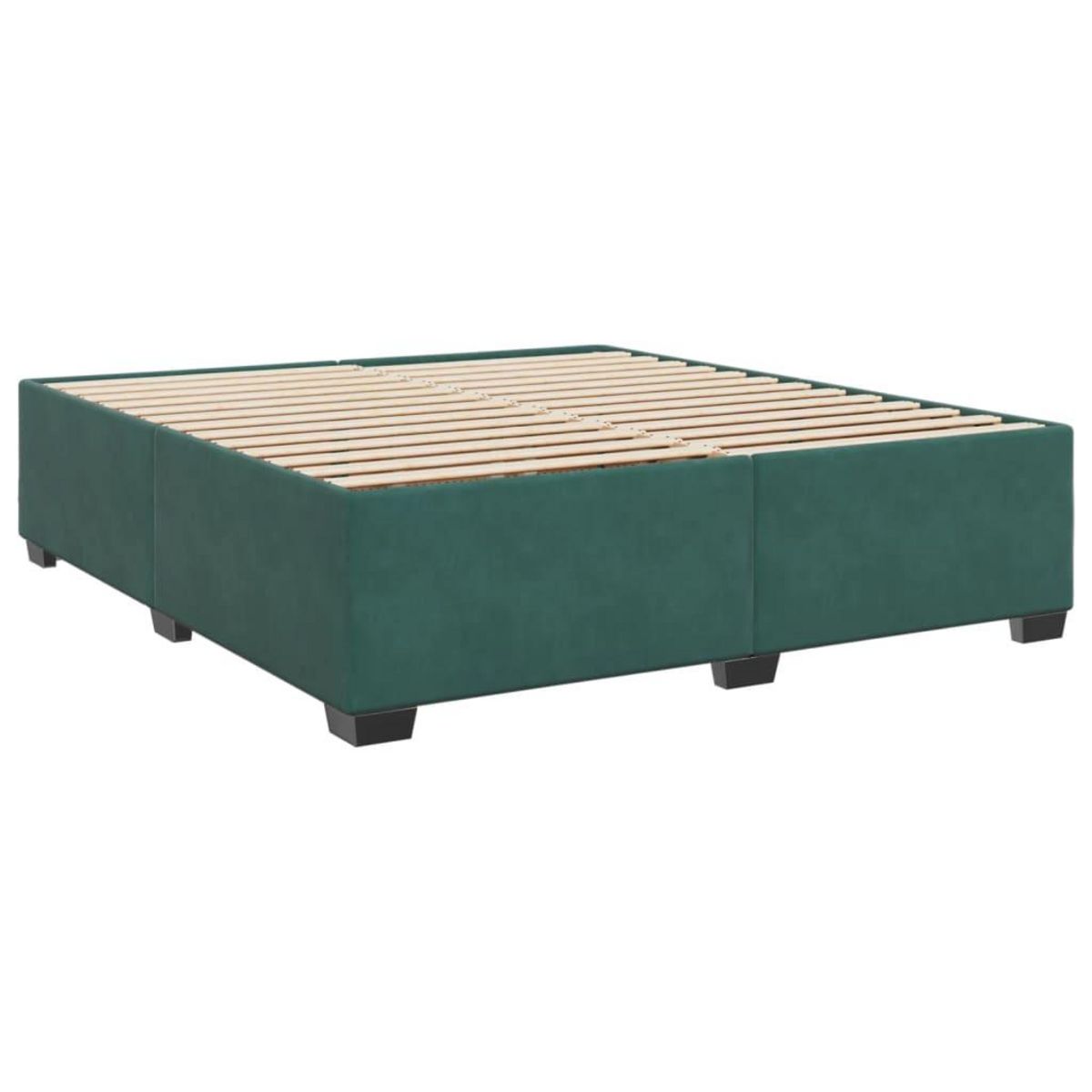 VIDAXL Cadre de lit sans matelas vert fonce 180x200 cm velours