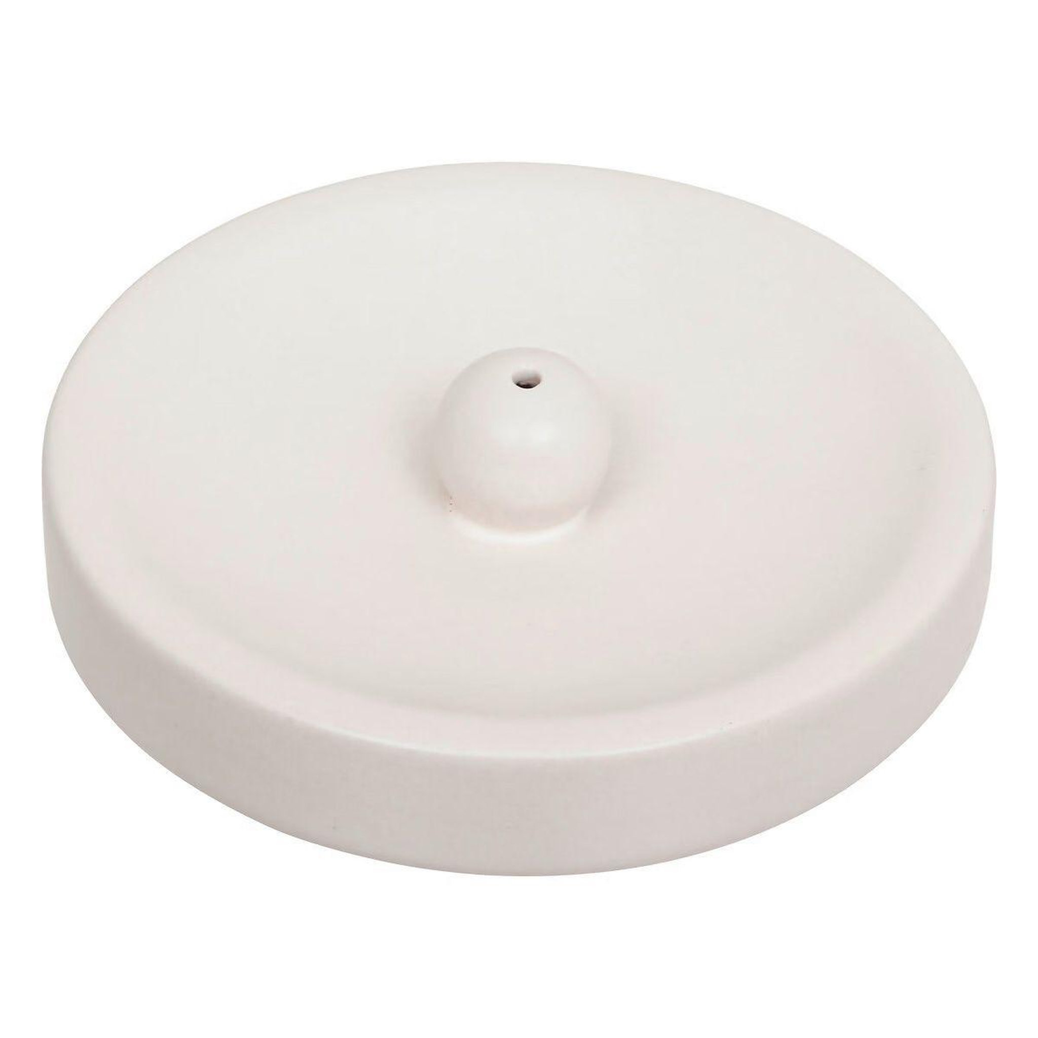ATMOSPHERA Support d'Encens en Céramique  Aby  12cm Blanc
