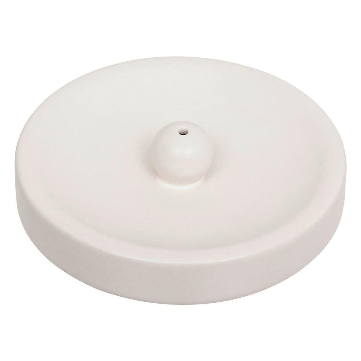 ATMOSPHERA Support d'Encens en Céramique  Aby  12cm Blanc