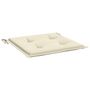Voir la diapositive 5 : VIDAXL Coussins de chaise jardin lot de 6 creme 50x50x3cm tissu oxford