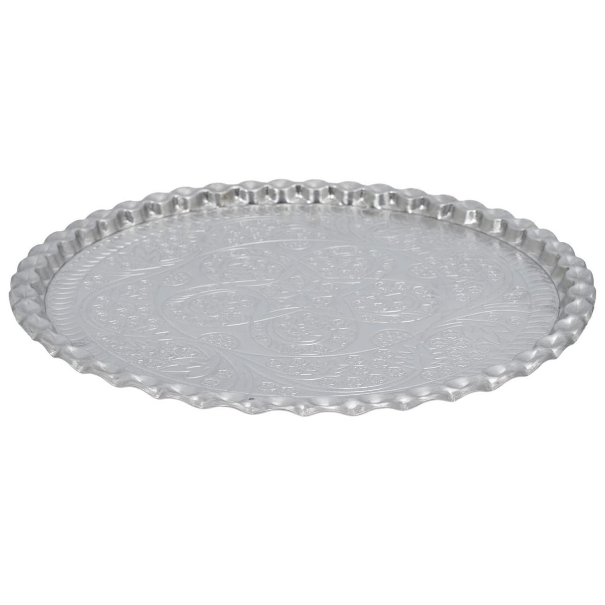 The Home Deco Factory Plateau de service  déco  47cm argent
