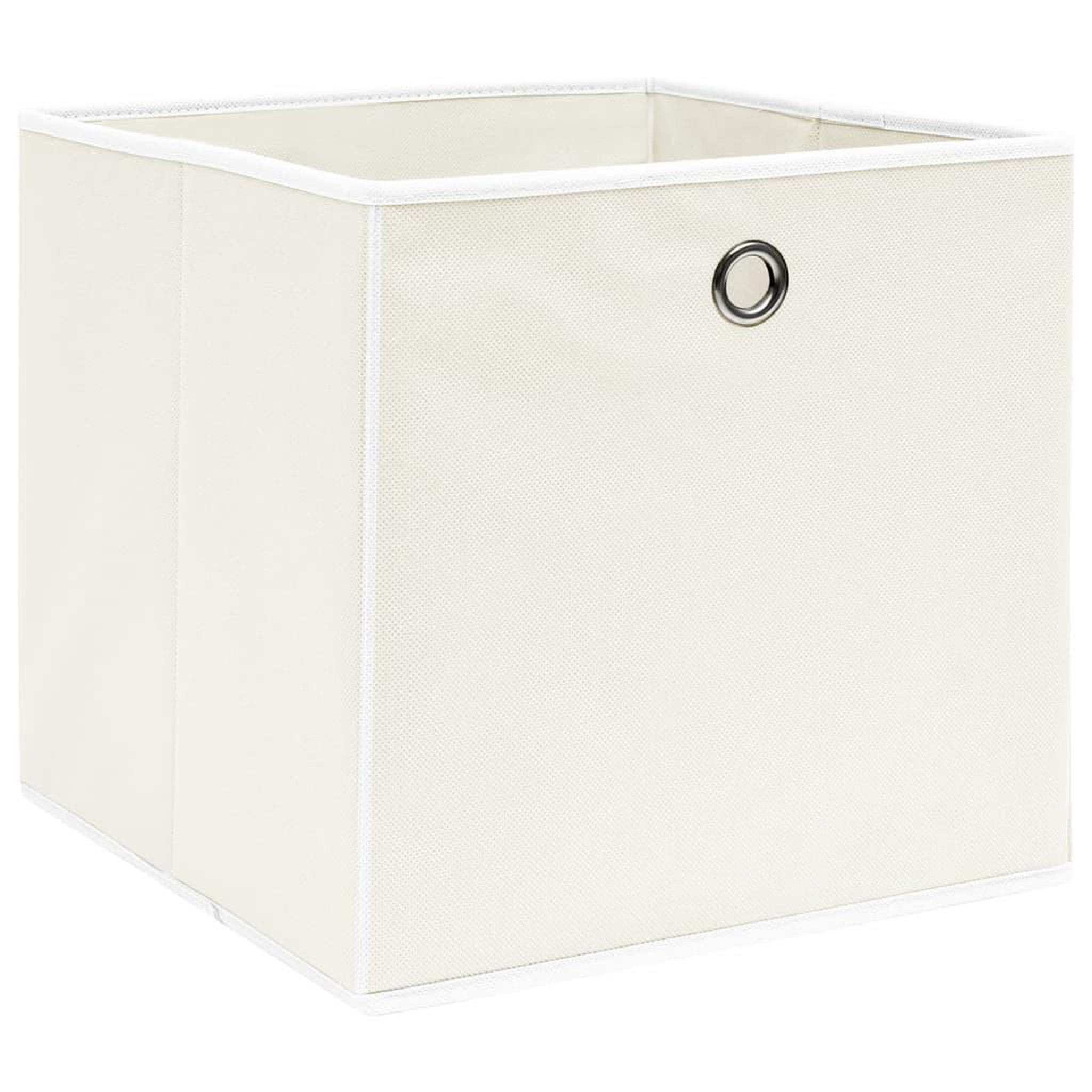 Voir la diapositive 2 : VIDAXL Boîtes de rangement 10 pcs Blanc 32x32x32 cm Tissu