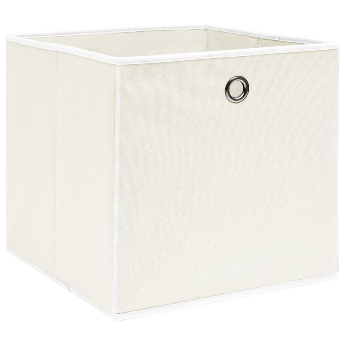 VIDAXL Boîtes de rangement 10 pcs Blanc 32x32x32 cm Tissu