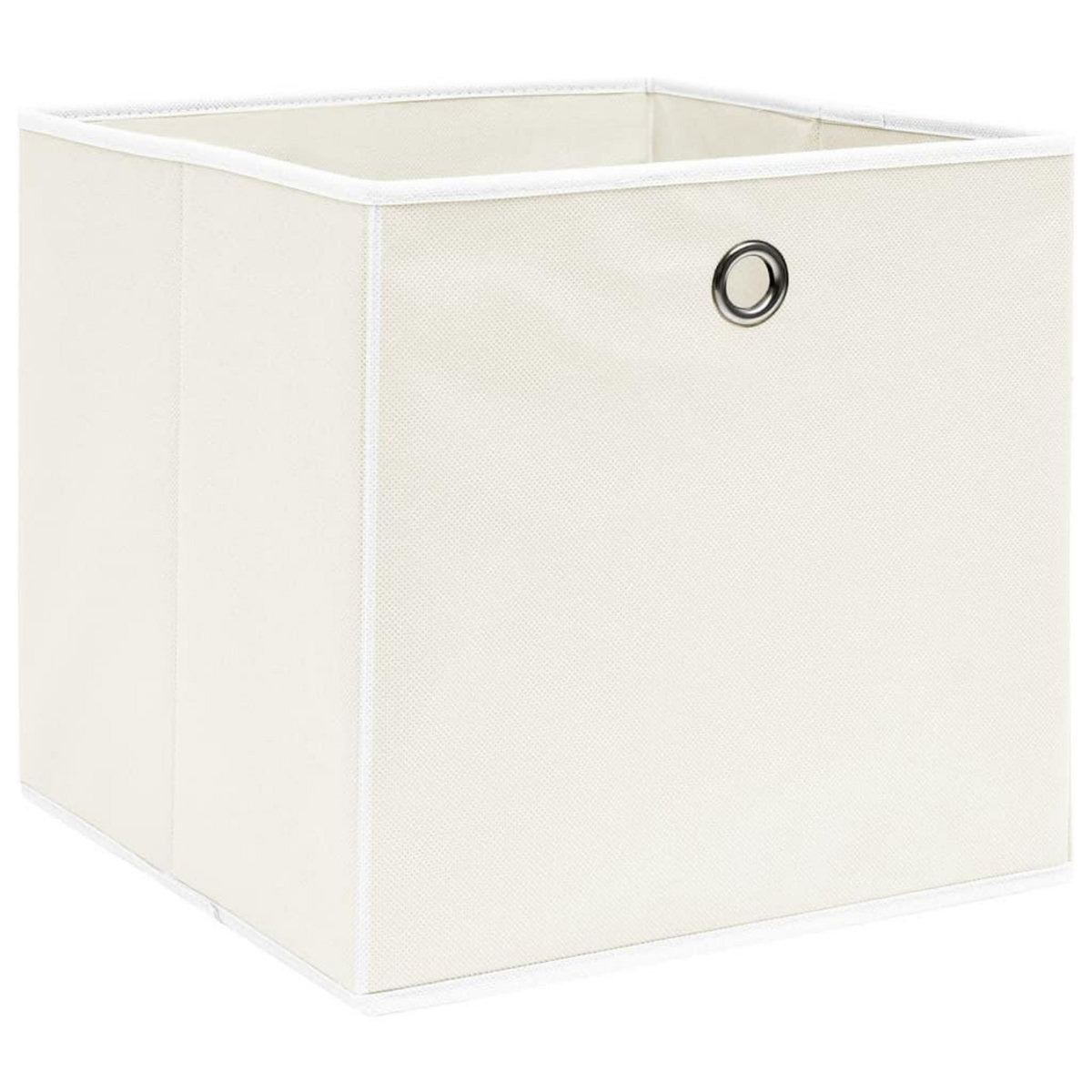 VIDAXL Boîtes de rangement 10 pcs Blanc 32x32x32 cm Tissu