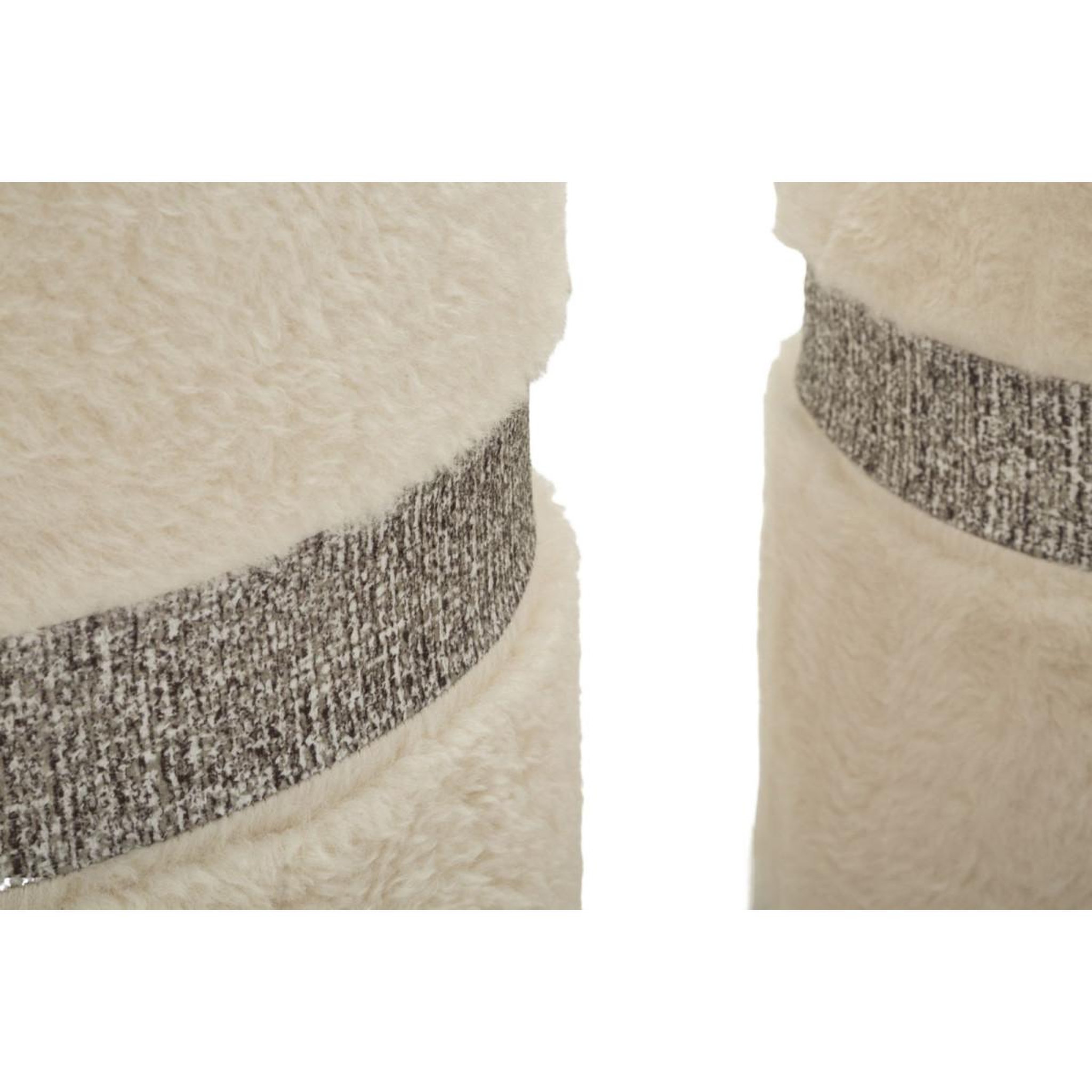 Voir la diapositive 4 : Paris Prix Lot de 2 poufs coffres  saint moritz  47cm crème