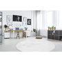 Voir la diapositive 2 : Paris Prix Tapis Rond à Poils Longs  Rabbit  160cm Blanc