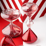 Voir la diapositive 2 : Paris Prix Sablier Déco en Verre  Paillettes  27cm Rouge