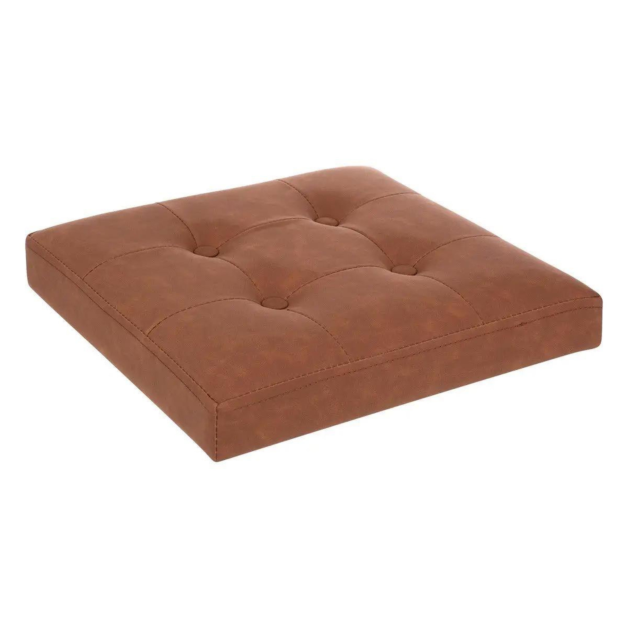 Voir la diapositive 3 : ATMOSPHERA Pouf carré pliable design  soren  38cm marron