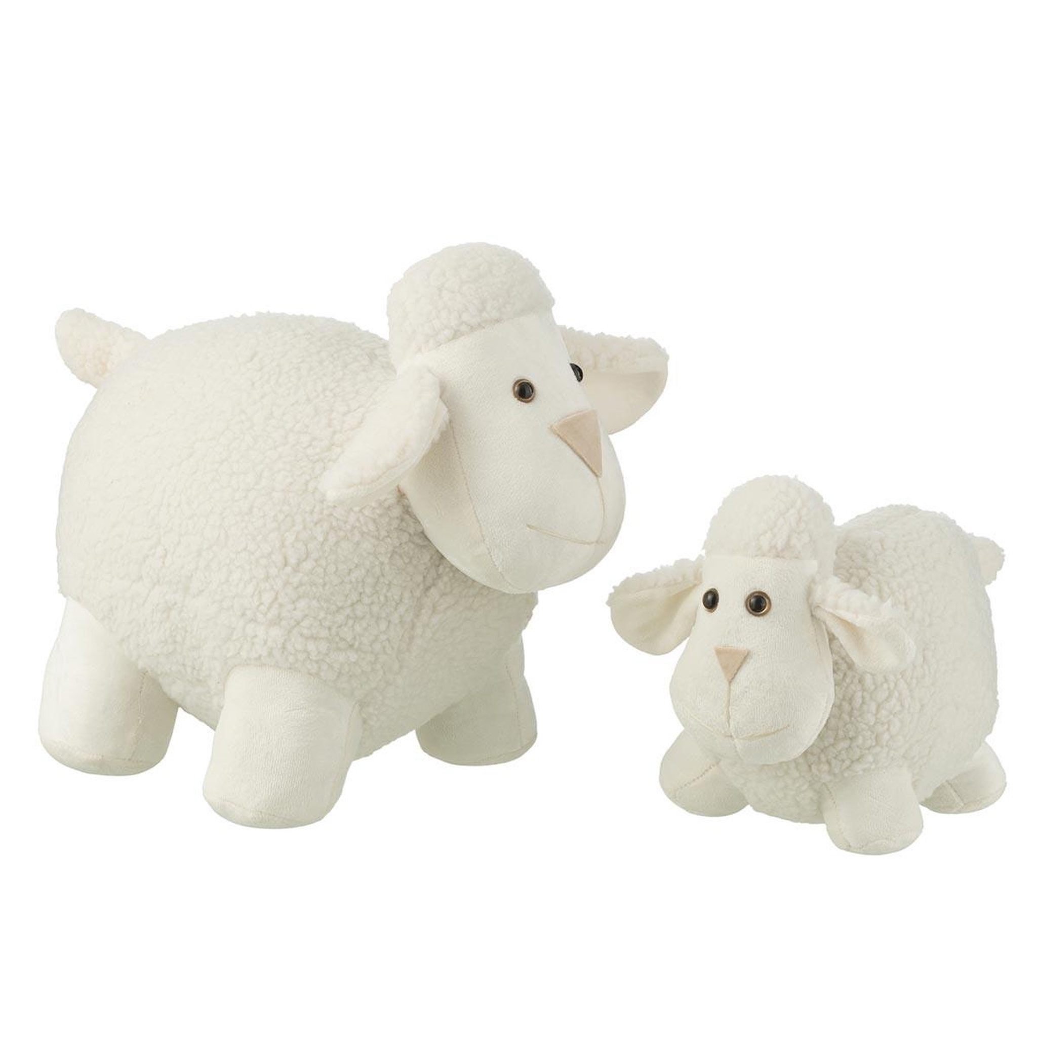 Voir la diapositive 3 : J-LINE Cale-porte déco  mouton  43cm blanc