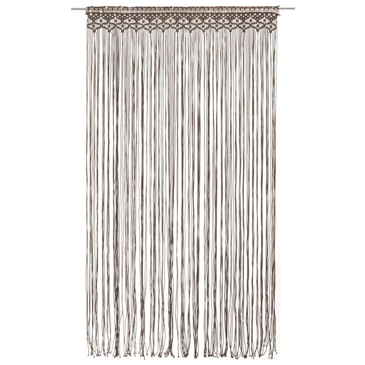 VIDAXL Rideau en macrame Taupe 140x240 cm Coton